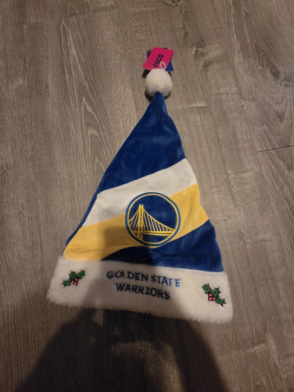 Golden State Warriors Blue and Yellow Holiday Hat